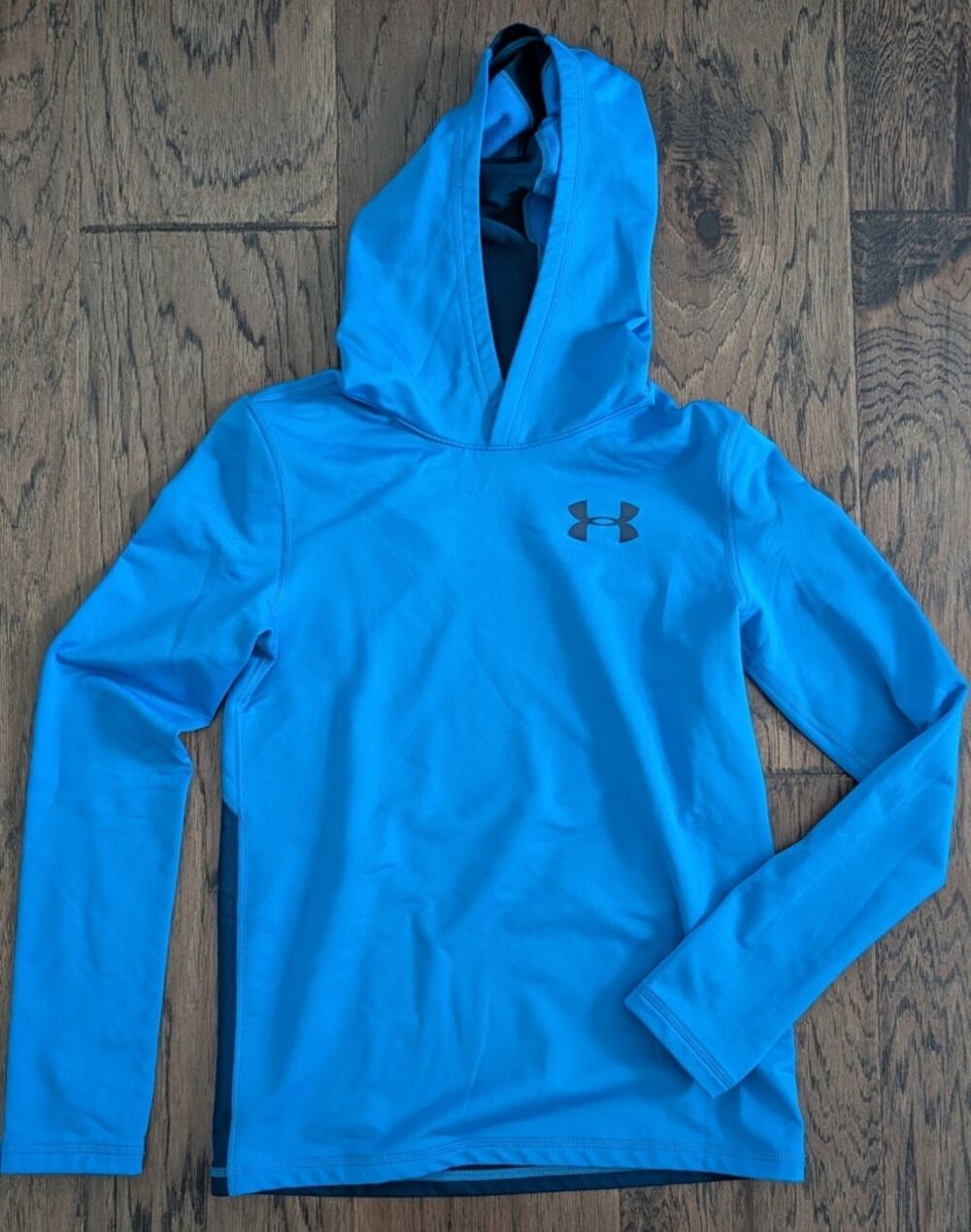 Under Armour Blue Cold Gear Lined Fitted Hooded Top